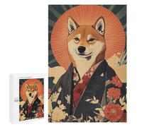 Rompecabezas 1000 PCS para Adultos Shiba Inu Japanese Kimono Rompecabezas para Adultos Juguetes De Bricolaje Pero Divertidos Y Humorísticos para Cumpleaños, Navidad 1000 PCS