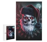 Rompecabezas 1000 PCS para Adultos Skull Santa with Red Eyes Rompecabezas para Adultos Juguete Decoración De Pared Mejora La Memoria Regalo De Cumpleaños, Regalos, 1000 PCS