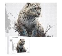 Rompecabezas 1000 PCS para Adultos Snow Leopard Majestic Guardian of The Mountains Rompecabezas De Juguete para Decoración De Pared, Divertido Y Humorístico, Cumpleaños 1000 PCS