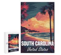 Rompecabezas 1000 PCS para Adultos South Carolina Sunset Rompecabezas para Adultos Juguete Decoración De Pared Mejora La Memoria Regalo De Cumpleaños, Regalos, 1000 PCS