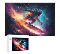 Rompecabezas 1000 PCS para Adultos Space Surfer Cosmic Wave Ride Rompecabezas De Juguete para Decoración De Pared, Divertido Y Humorístico, Cumpleaños 1000 PCS