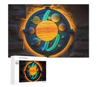 Rompecabezas 1000 PCS para Adultos Space-Themed Illuminated Portal Rompecabezas De Juguete para Decoración De Pared, Divertido Y Humorístico, Cumpleaños 1000 PCS