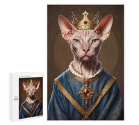Rompecabezas 1000 PCS para Adultos Sphynx Cat King Rompecabezas para Adultos Juego De Ingenio Regalo De Cumpleaños Ayuda A Ejercitar El Cerebro 1000 PCS
