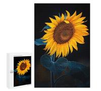 Rompecabezas 1000 PCS para Adultos Sunflower Portrait Rompecabezas para Adultos Juguete Decoración De Pared Análisis Y Lógica Desafiante De Completar 1000 PCS