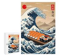 Rompecabezas 1000 PCS para Adultos Sushi Great Wave Rompecabezas para Adultos Juguete Decoración De Pared Decoración del Hogar para Cumpleaños, Navidad 1000 PCS