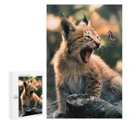 Rompecabezas 1000 PCS para Adultos The Lynx Cub and Butterfly Rompecabezas para Adultos Juguete Decoración De Pared Decoración Perfecta Regalos para Reducir El Estrés 1000 PCS