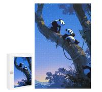 Rompecabezas 1000 PCS para Adultos Three Pandas in Trees Rompecabezas para Adultos Juguetes De Bricolaje Pero Divertidos Y Humorísticos para Cumpleaños, Navidad 1000 PCS