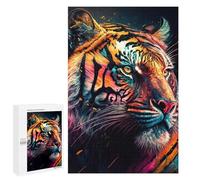 Rompecabezas 1000 PCS para Adultos Tiger Colorful Animal Rompecabezas para Adultos Juguetes De Bricolaje Pero Divertidos Y Humorísticos para Cumpleaños, Navidad 1000 PCS