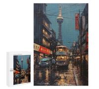Rompecabezas 1000 PCS para Adultos Tokyo Japan Oil Painting Rompecabezas para Adultos Juegos Familiares Carrera De Velocidad Manual Regalos para Amigos Y Familiares 1000 PCS