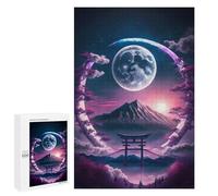 Rompecabezas 1000 PCS para Adultos Torii Gate and Moonlight Rompecabezas para Adultos Juegos Familiares Carrera De Velocidad Manual Regalos para Amigos Y Familiares 1000 PCS