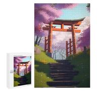 Rompecabezas 1000 PCS para Adultos Torii Gate in Spring Rompecabezas para Adultos Juegos Familiares Carrera De Velocidad Manual Regalos para Amigos Y Familiares 1000 PCS