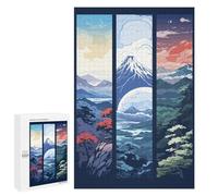 Rompecabezas 1000 PCS para Adultos Triple Japanese Mountains Rompecabezas para Adultos Juguetes De Bricolaje Pero Divertidos Y Humorísticos para Cumpleaños, Navidad 1000 PCS