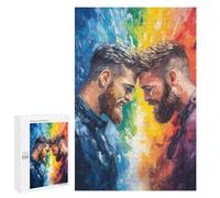 Rompecabezas 1000 PCS para Adultos Two Men Forehead Touch Rompecabezas para Adultos Juego De Ingenio Regalo De Cumpleaños Ayuda A Ejercitar El Cerebro 1000 PCS