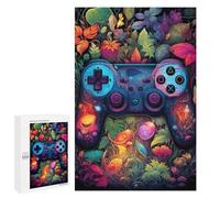 Rompecabezas 1000 PCS para Adultos Video Game Controller in A Magical Forest Rompecabezas De Juguete para Decoración De Pared, Divertido Y Humorístico, Cumpleaños 1000 PCS