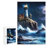 Rompecabezas 1000 PCS para Adultos View of The Lighthouse Rompecabezas para Adultos Juegos Relajantes Corte De Precisión Oferta como Regalo para Toda La Familia 1000 PCS