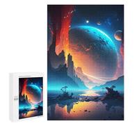 Rompecabezas 1000 PCS para Adultos Volcano Planet Oasis Rompecabezas para Adultos Juguetes De Bricolaje Pero Divertidos Y Humorísticos para Cumpleaños, Navidad 1000 PCS