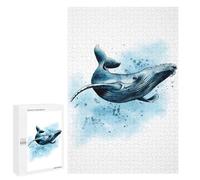 Rompecabezas 1000 PCS para Adultos Whale Fish in Watercolor Rompecabezas Juego Familiar Difícil Oferta Difícil como Regalo para Toda La Familia 1000 PCS