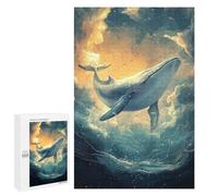 Rompecabezas 1000 PCS para Adultos Whale in Dreamy Ocean Scene Rompecabezas para Adultos Juguete Decoración De Pared Decoración del Hogar para Cumpleaños, Navidad 1000 PCS