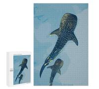 Rompecabezas 1000 PCS para Adultos Whale Sharks in Blue Water Rompecabezas para Adultos Juguete Decoración De Pared Mejora La Memoria Regalo De Cumpleaños, Regalos, 1000 PCS
