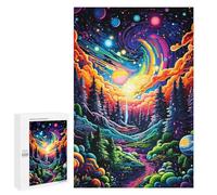 Rompecabezas 1000 PCS para Adultos Whimsical Cosmic Forest Rompecabezas para Adultos Juegos Relajantes Decoración Perfecta como Regalo para Toda La Familia 1000 PCS