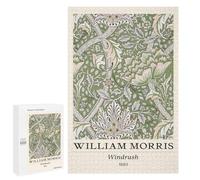 Rompecabezas 1000 PCS para Adultos William Morris Windrush Floral Green Rompecabezas para Adultos Juego Práctico Decoración De Pared Ayuda A Ejercitar El Cerebro 1000 PCS