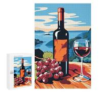 Rompecabezas 1000 PCS para Adultos Wine and Grapes Still Life Rompecabezas para Adultos Juguete Decoración De Pared Mejora La Memoria Regalo De Cumpleaños, Regalos, 1000 PCS