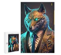 Rompecabezas 1000 PCS para Adultos Wolf Manager In Suit Rompecabezas para Adultos Juegos Familiares Carrera De Velocidad Manual Regalos para Amigos Y Familiares 1000 PCS
