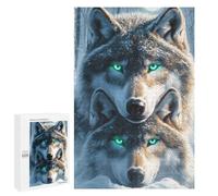 Rompecabezas 1000 PCS para Adultos Wolf Mother and Cub Rompecabezas para Adultos Juegos Divertidos Vacaciones En Casa Matar El Tiempo para Cumpleaños, Navidad 1000 PCS
