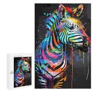 Rompecabezas 1000 PCS para Adultos Zebra Animal Painting Rompecabezas para Adultos Juguetes De Bricolaje Pero Divertidos Y Humorísticos para Cumpleaños, Navidad 1000 PCS