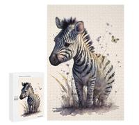 Rompecabezas 1000 PCS para Adultos Zebra in Wildflowers Rompecabezas para Adultos Juegos Divertidos Vacaciones En Casa Matar El Tiempo para Cumpleaños, Navidad 1000 PCS