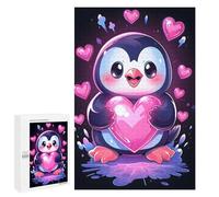 Rompecabezas 1000 PCS Penguin with Hearts Rompecabezas para Adultos Juguete Decoración De Pared Regalo De Cumpleaños Oferta como Regalos para Toda La Familia 1000 PCS