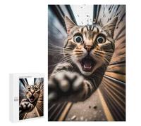 Rompecabezas 1000 PCS Rogue Cat on The Loose Rompecabezas para Adultos Juguete Decoración De Pared Patrón De Ensamblaje Oferta como Regalos para Toda La Familia 1000 PCS