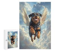 Rompecabezas 1000 PCS Rottweiler with Angel Wings A Tribute to Strength and Love Rompecabezas para Adultos Juguete Decoración De Pared Patrón De Ensamblaje Oferta como Regalos para Toda La Familia 10