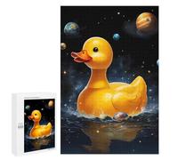 Rompecabezas 1000 PCS Rubber Duck Space Rompecabezas para Adultos Juguete Decoración De Pared Patrón De Ensamblaje Oferta como Regalos para Toda La Familia 1000 PCS