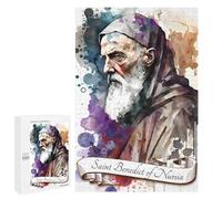 Rompecabezas 1000 PCS Saint Benedict of Nursia Rompecabezas para Adultos Juguete Decoración De Pared Regalo De Cumpleaños Oferta como Regalos para Toda La Familia 1000 PCS