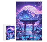 Rompecabezas 1000 PCS Sakura Moonlit Lake Rompecabezas para Adolescentes Alivia El Estrés Desafío Educativo Regalos Y Cumpleaños Únicos 1000 PCS