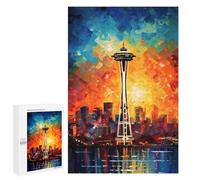 Rompecabezas 1000 PCS Seattle Space Needle Rompecabezas Juguetes Antiestrés Pero Divertidos Y Humorísticos Oferta como Regalos para Toda La Familia 1000 PCS