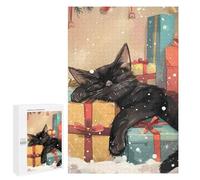 Rompecabezas 1000 PCS Sleepy Christmas Cat Rompecabezas para Adultos Juguete Decoración De Pared Regalo De Cumpleaños Oferta como Regalos para Toda La Familia 1000 PCS