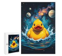 Rompecabezas 1000 PCS Space Rubber Duck Rompecabezas para Adultos Juguete Decoración De Pared Patrón De Ensamblaje Oferta como Regalos para Toda La Familia 1000 PCS