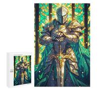 Rompecabezas 1000 PCS Stained Glass Paladin Rompecabezas para Adultos Juguete Decoración De Pared Patrón De Ensamblaje Oferta como Regalos para Toda La Familia 1000 PCS