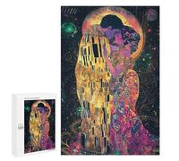 Rompecabezas 1000 PCS The Kiss Celestial Fantasy Art Nouveau Rompecabezas para Adultos Juguete Decoración De Pared Patrón De Ensamblaje Oferta como Regalos para Toda La Familia 1000 PCS