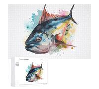 Rompecabezas 1000 PCS Watercolor Piranha Art Rompecabezas Juguetes Antiestrés Pero Divertidos Y Humorísticos Oferta como Regalos para Toda La Familia 1000 PCS