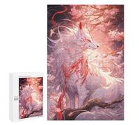 Rompecabezas 1000 PCS White Kitsune of Sakura Rompecabezas para Adultos Juguete Decoración De Pared Regalo De Cumpleaños Oferta como Regalos para Toda La Familia 1000 PCS