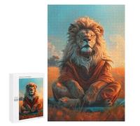 Rompecabezas 1000 PCS Zen Lion Meditation Rompecabezas para Adultos Juguete Decoración De Pared Patrón De Ensamblaje Oferta como Regalos para Toda La Familia 1000 PCS