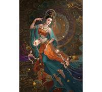 Rompecabezas 1000 Piezas - Ancient Chinese Legendss Dunhuang Murals Painting - Juguetes para Adultos Fun Challenge - para Rompecabezass para Elderly Adults - Decoración del Hogaration Wn295Zk