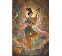 Rompecabezas 1000 Piezas - Ancient Chinese Legendss Dunhuang Murals Painting - Juguetes para Adultos Fun Challenge - para Rompecabezass para Elderly Adults - Decoración del Hogaration Wn299Zk