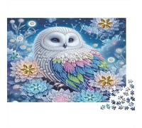 Rompecabezas 1000 Piezas Búho Fantasía Papel para Adultos Arte Nocturno Relajación Decoración Pared Regalo Social 38x26cm/1000pcs