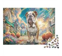 Rompecabezas 1000 Piezas Bulldog en Sudadera Regalo Educativo Art Print Estéticos Y Desafiantes Juguete Desafío Y Juego Educativo Adultos y Niños Mayores 52x38cm