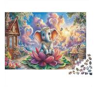 Rompecabezas 1000 Piezas Elefante Paseo en Bicicleta Regalo Educativo Art Print Estéticos Y Desafiantes De Desafío Duro Imposible Juguete Educativo Entretenimiento Adultos