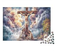 Rompecabezas 1000 Piezas Escena de Crucifixión Regalos para Mujeres Hombres Art Print Estéticos Y Desafiantes Entretenimiento Creativo Decoración del Hogar Adultos y Niños
